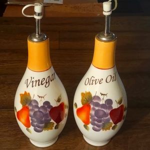 Cruet home interior Sonoma Villa oil and vinegar set.